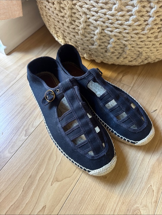 Polo Ralph Lauren Shoes - Polo by Ralph Lauren Black Canvas Ghillie Espadrille Sandals